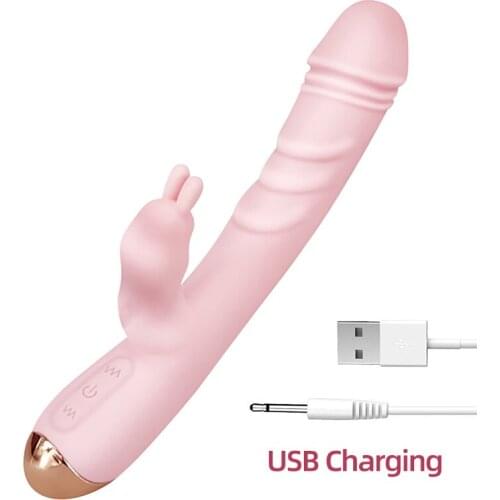 G Spot Rabbit Dildo Vibrator Orgasm Adult Toys USB Charging Powerful Masturbation Sex Toy for Women Waterproof adult Sex product
