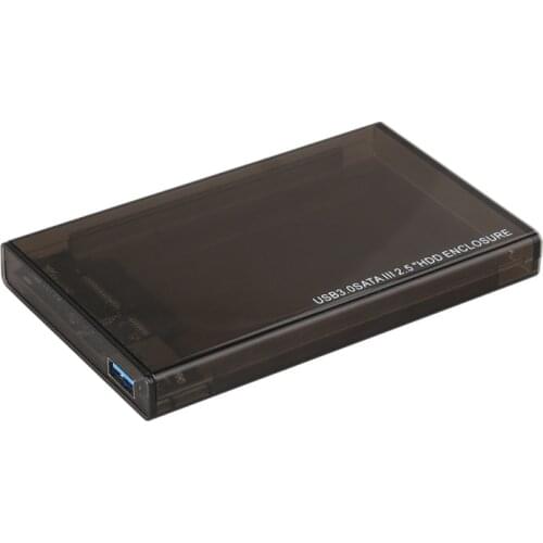 6 Gbps 2TB 2.5" USB 3.0 SATA HDD Box HDD Hard Disk Drive Naked External HDD Enclosure Transparent Case