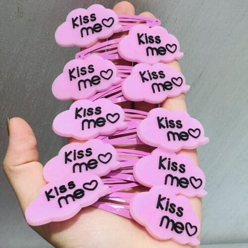 10Pcs/Set Letter Colorful Clouds Alphabet Hairpins For Girls Headwear Sweet Hair Clips Barrettes Kids Fashion Hair Accessories