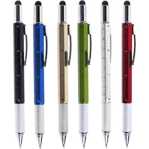 1pc Multi-functional Ballpoint Pen Creative Stationery Screwdriver Caliper Scale Capacitance Pens School Office Supplies