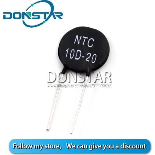 10PCS NTC 10D-20 10D20 NTC10D-20 DIP-2 Thermal Resistor New
