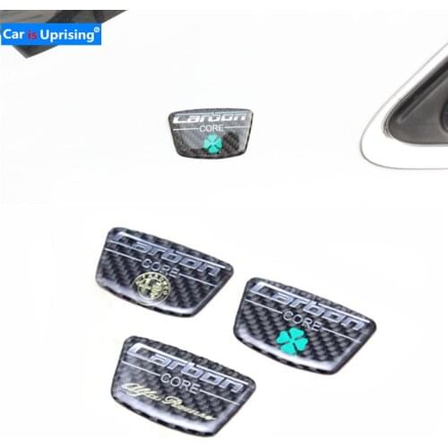 2 pcs for Alfa Romeo quatrefoil green delta Car Side Fender Emblem Badge Sticker Alfa 147 156 166 159 Giulietta Giulia Spider GT