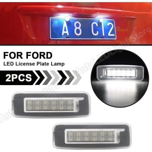 2Pcs For Ford Focus MKI MK1 1998 1999 2000 2001 2002 2003 2004 2005 LED Car License Plate Light Number Lamp Canbus No Error