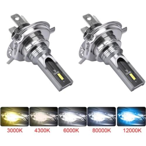 2Pcs LED Turbo ZES Car Headlight H4 H7 H1 H3 H8 H9 H11 9005 HB3 9006 HB4 80W 12000LM Auto Fog Light 12V 24V Canbus Headlamp