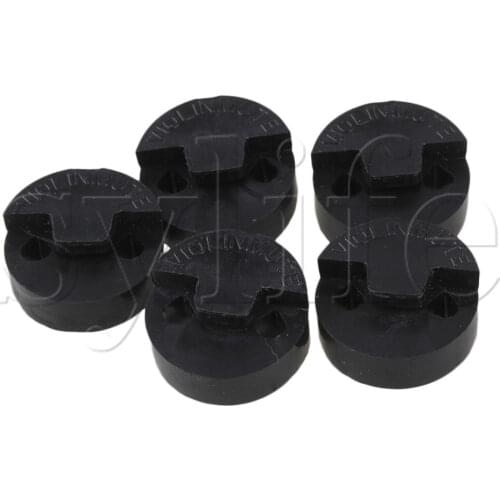 5Pcs Round Rubber Mute For 3/4-4/4 Violin fiddle Black