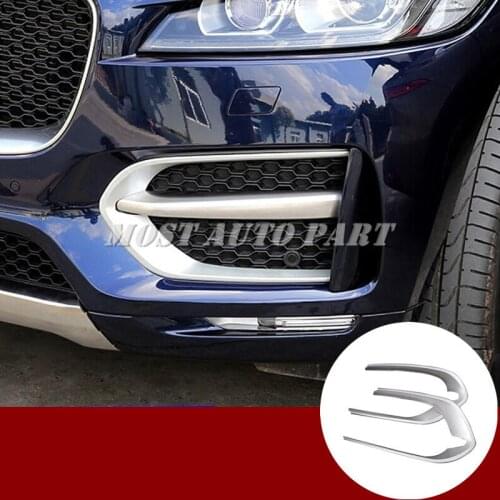 ABS Front Fog Light Lamp Cover Trim For Jaguar F-Pace X761 R-Sport 2016-2019 Car accesories interior Car decoration