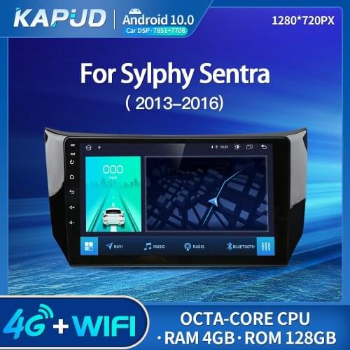 Kapud Android 10.0 Car Multimedia Video Player 9" For Nissan Sylphy Sentra B17 Radio Stereo BT GPS Wifi DSP Navigation