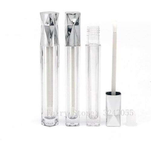 Large Empty 10/25/50 Pieces Portable Lipgloss Wand Tubes Empty Cosmetics Container Refillable Lip Gloss Tube with Wand Package