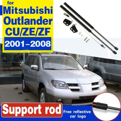 For Mitsubishi Outlander CU/ZE/ZF 2001-2008 Refit Bonnet Hood Gas Shock Lift Spring Shock Strut Bars Support Rod Car-styling