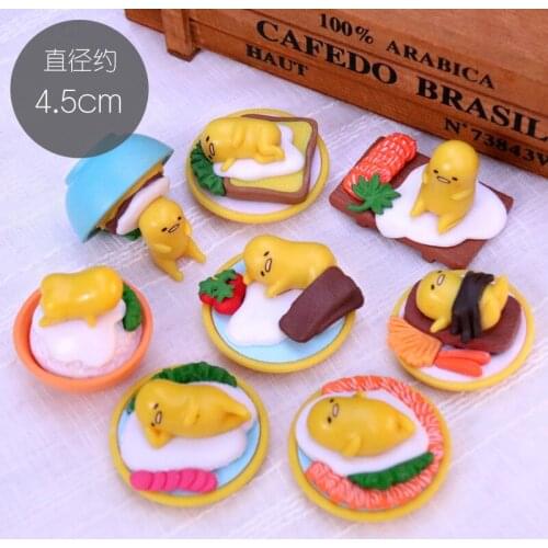Action Figure Model Egg Yolk Brother Doll Lazy Yolk Jun Hand-made Desktop Cake Decoration Small Ornaments Toys for Children Gift