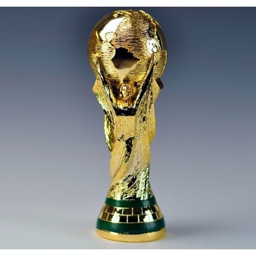 European Golden Resin Football Trophy World Champions Soccer Trophies Mascot Football Fan Gift Home Office Decoration Crafts