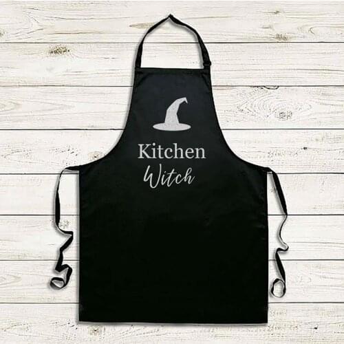 Kitchen Witch Apron wife mom Grandma Aunt happy Halloween family dinner BBQ party birthday bridal shower decoration gift present