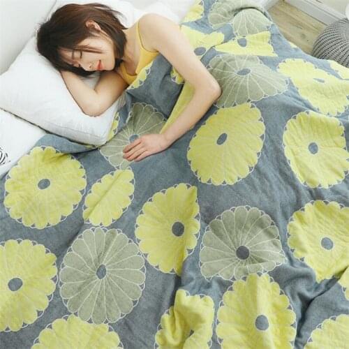 Gauze Cotton Blanket For Beds Summer Blankets Single King Queen Bedspreads Soft Warm Blankets For Bed 19 Designs Home Textile