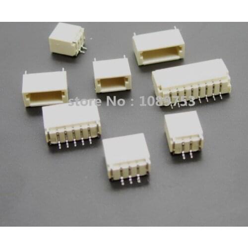 50Pcs JST-SH 1.0MM 2-10Pin Socket Horizontal Surface Mount