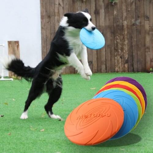 Rubber Dog Flying Disc Dog Toys Rubber , Fly Plate for Training , Interactive Flying Toy for Fetch, Tug of War,Catch