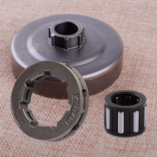 LETAOSK 3/8"-7 Rim Chain Sprocket Clutch Drum And Needle Cage Bearing Fit For Stihl 044 046 MS440 MS460 Chainsaw