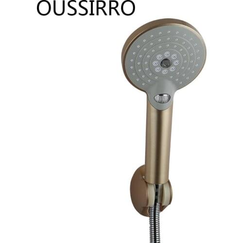 Rose Gold Shower Set Water Saving Encryption Handheld Point Shape Shower Head With Stainless Steel Shower Hose ABS Shower Holder