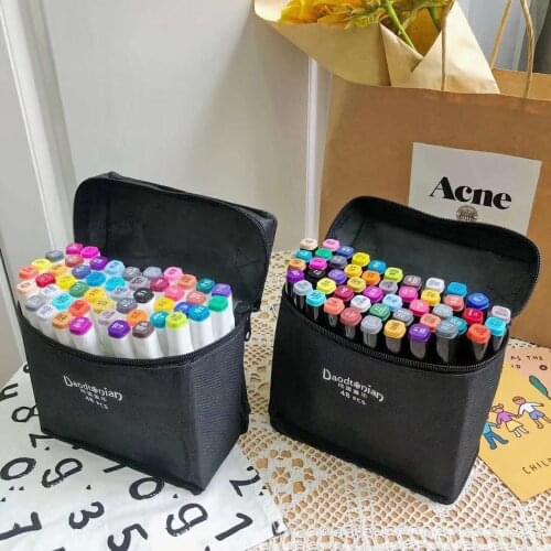 48-color Marker Pen Set, Double-headed Color Oily Marker Pen Set