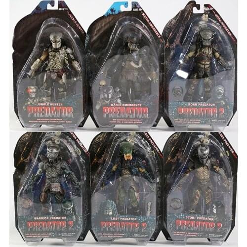 NECA AVP Alien vs. Predator City Hunter Warrior Shaman Stalker Masked Scar Predator Action Figure Collection Toy