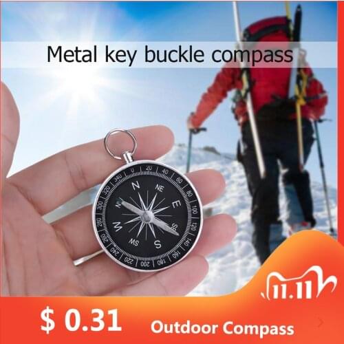 Portable Aluminum Emergency Compass Outdoor Survival Compass Tool G44-2 Navigation Wild Tool Brujula Chaveiro