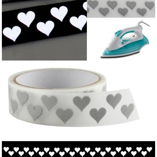 High Visibility Safely Silver Reflective Tape Iron On Fabric Clothes Heat Transfer Vinyl Film Zipper DIY M32 25mm*1m