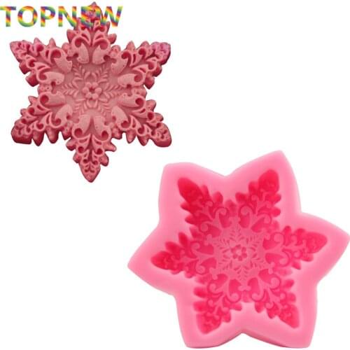 DIY Star of David Flower Magen David Shield Silicone Cake Mold Fondant Chocolate Pudding Baking Tools Soap Mould C2884