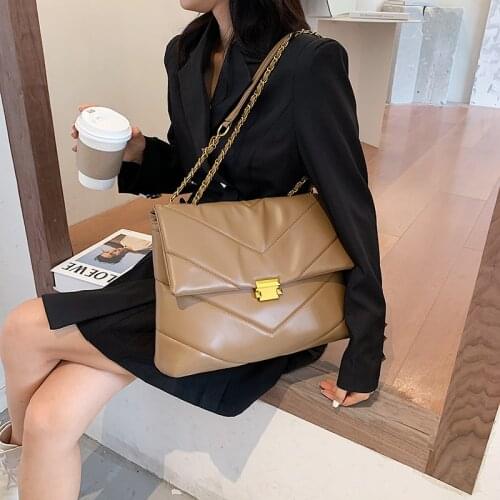 Crossbody Bag for Women Leather Handbags Large Capacity Travel Casual Tote Bags Female Chains Shoulder Bags Solid Women Bag Sac