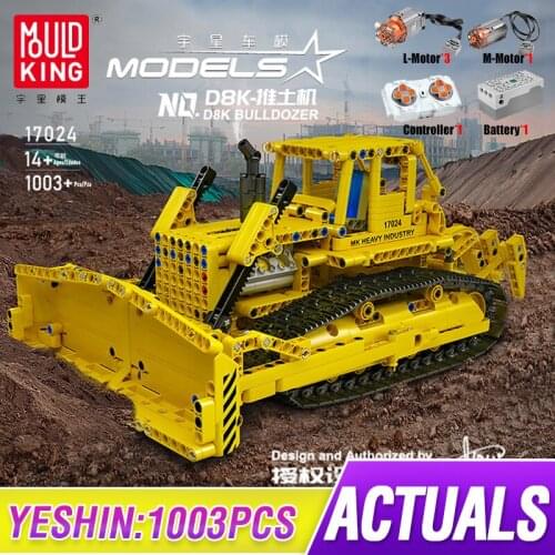 MOULD KING High-Tech Engineering RC Car the Heavy Bulldozer Set Building Blocks Truck Brick Toys Children Birthday Gift