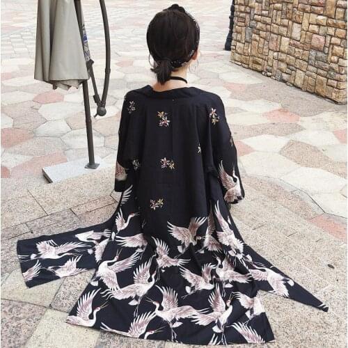Japanese Kimono Yukata Kimono Cardigan Fashion Blouse Women 2020 Long Cardigan Haori Traditional Kimonos Dress Obi Shirt