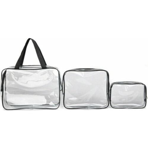 Women Cosmetic Bags Clear Transparent Plastic PVC Travel Cosmetic Make Up Bag Organizer Toiletry Bag Zipper Pouch /BY