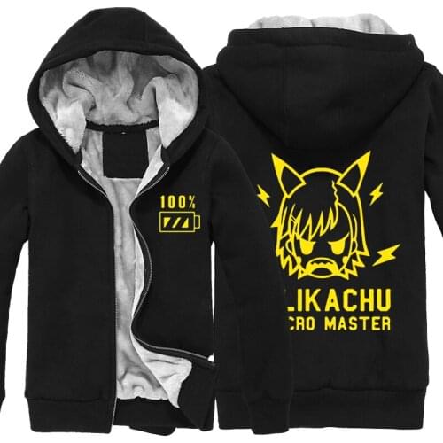 Winter Jackets and Coat Toaru Kagaku no Railgun hoodie Anime Misaka Mikoto Thicken Warm Men Sweatshirts