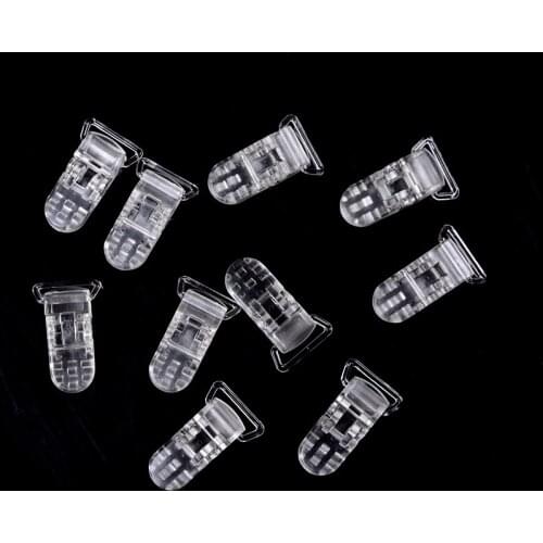 1/5pcs Transparent D Shape Plastic Baby Dummy Pacifier Clip Soother Clip Suspender Clip Pacifier Holder Clips 20mm High Quality