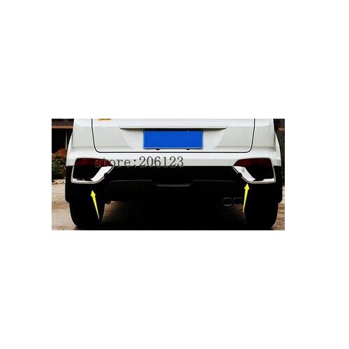 1 Pair Car Styling Rear Tail Fog Light Cover Lamp Trim Decorative Frame ABS Accessories For Hyundai IX25 Creta 2015 2016