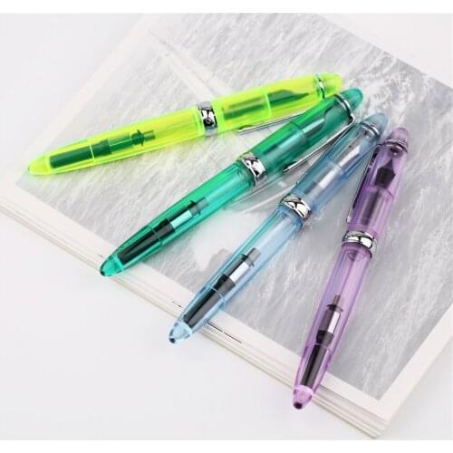 1pcs 308 Acrylic China Fountain Pen Smooth Fine 0.5mm Nib Writing Gift