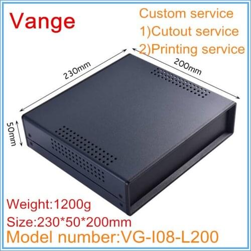 1pcs/lot metal sheet project box diy Iron instrument housing cases plastic panels 230*50*200mm for power support device