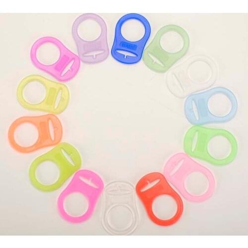 10/50/100pcs solid color PA Free Transparent Silicone Baby Pacifier Mam Adapter,for NUK chain Holder