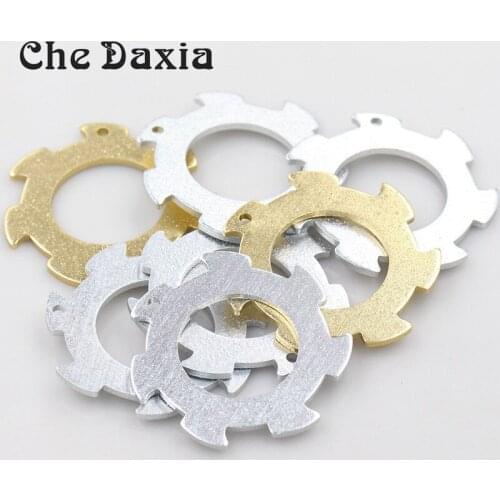 2 pieces/Pack) European and American style Gear shape Aluminum Pendant For DIY Earring Necklace Accessories