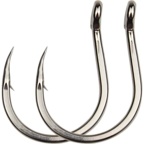 20 Pcs/Batch Hooks Super Large High Carbon Steel Barbed Hooks Tinned Seawater Fishing Tackle Iron Plate Pesca