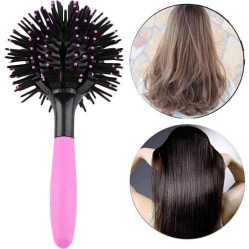 3D Round Hair Brush Hair Comb Salon make up 360 degree Ball Styling Tools Magic Detangling Hairbrush Heat Resistant Women Comb