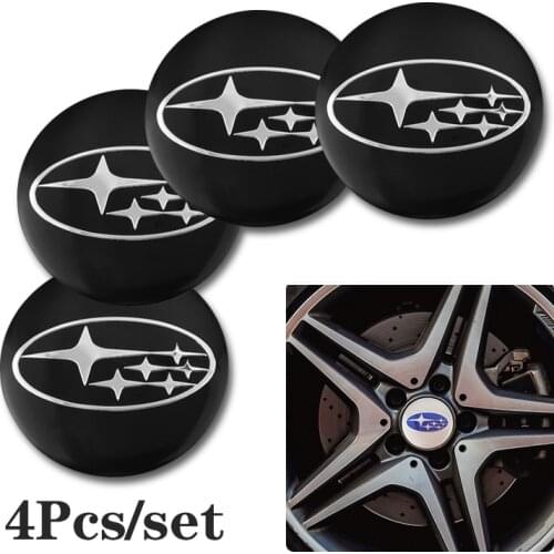 4Pcs 56mm Car Wheel Center Cover Emblem Stickers For Subaru Crosstrek Legacy Impreza Forester Mpreza Tribeca XV BRZ WRX Ascent