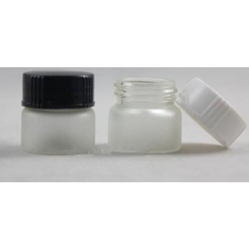5G Empty Frost Glass Sample cream jar pot 5cc Cream Sample Glass comtainers mini Sample Cream Container F139