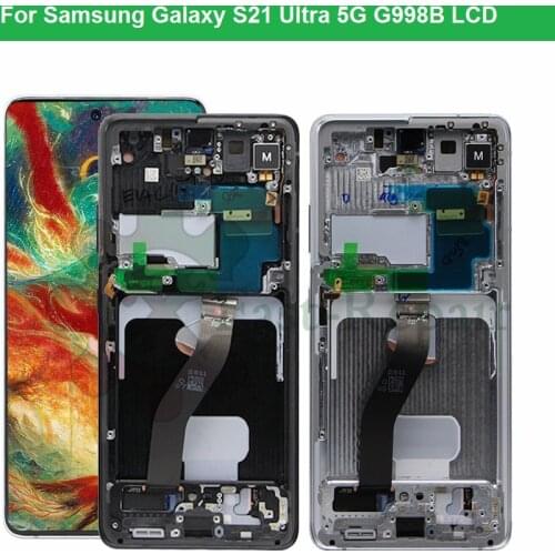 6.8''for Samsung Galaxy S21 Ultra 5G lcd display with touch screen digitizer Assembly for s21 ultra display G998B G998U lcd