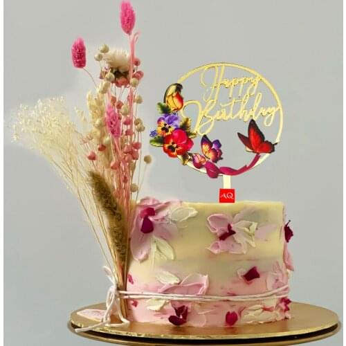 Butterfly Acrylic Cake Topper Cake Decoration Butterflies Wedding Happy Birthday Anniversary Bride To Be Theme Party Supplies