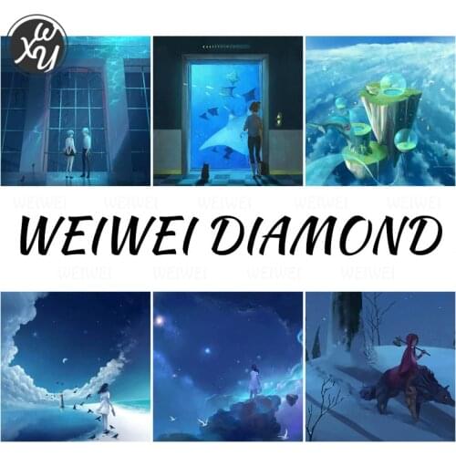 Full Square Drill 5D Diy Diamond Embroidery Anime Diamond Art Diamond Mosaic Diamond Embroidery Cross Stitch Kits for Home Decor