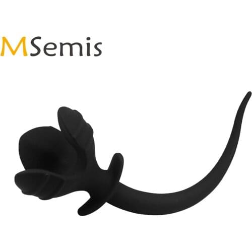 Dog Tail Anal Plug Dilator for Women Men Prostate Massage G-Spot Stimulator Black Tail Anal Expander Couples Butt Plug Sex Toys