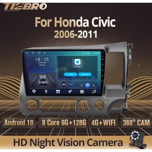 2din Android10.0 Car Radio For Honda Civic RHD 2006-2011 Car Multimedia Video Player 2DIN Navigation GPS DSP Stereo Receiver IGO