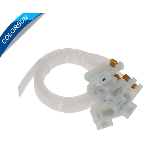 Colorsun Ink Damper and Pineline 6 PCS For Epson L801 L1800 L810 L850 L800 L1300 L1455 L101 L201 Eco-Solvent Printer Dumper Hose