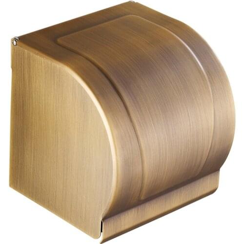Toilet Roll Paper Holder Rack Brass Waterproof Tissue Box Bathroom Accessories Office/Home/Hotel Antique Paper Towel Holders