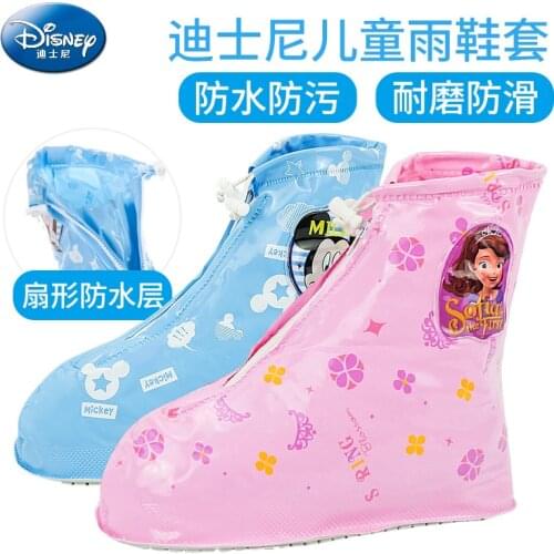 Disney children rain boot cover boys and girls Mickey rain boot baby non-slip shoe cover student waterproof rain boot cover