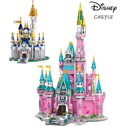 Disney Mickey Minnie Donald Duck Castle Building Blocks 497pcs 1676pcs Assembled Model Building Block Toys for Children
